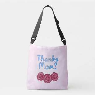Thanks Mum with Carnation Flower for Mother’s Day Crossbody Bag