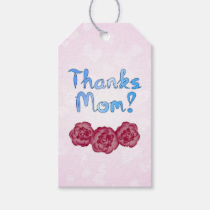 Thanks Mum with Carnation Flower for Mother’s Day Gift Tags
