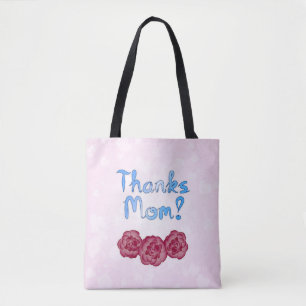 Thanks Mum with Carnation Flower for Mother’s Day Tote Bag