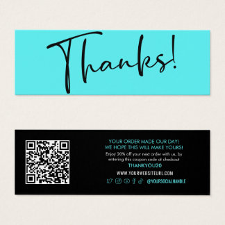 Thanks! Neon Modern Discount with QR code Insert