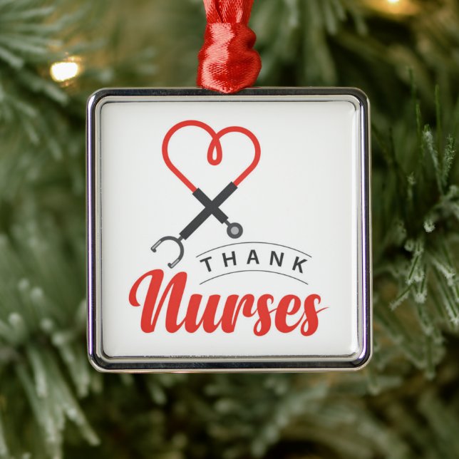 Thanks Nurses Metal Tree Decoration (Tree)