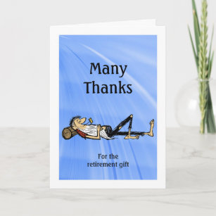 Thanks Retirement Gift Rip VanWinkle personalise Thank You Card