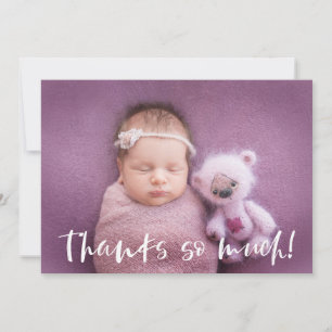 Thanks So Much Baby Photo Thank You White
