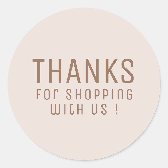 THANKS SO MUCH Minimalist Blush Pink Round  Classi Classic Round Sticker (Front)