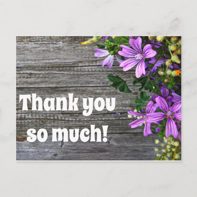 Thanks so much postcard (Front)