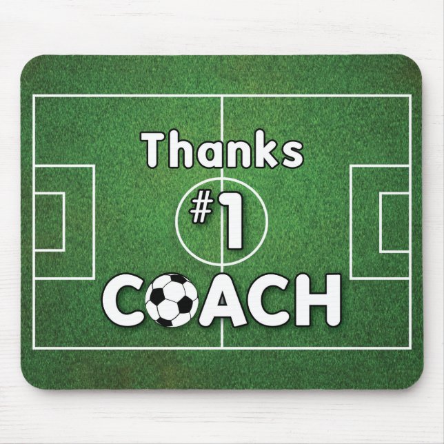 Thanks Soccer Coach Grass Field Mouse Pad (Front)