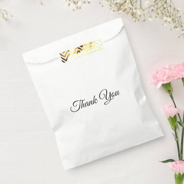 Thanks, Thank you, black white gift Favour Bags (Sealed)