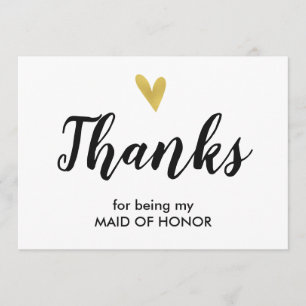 Thanks Thank You For Being My Maid Of Honour