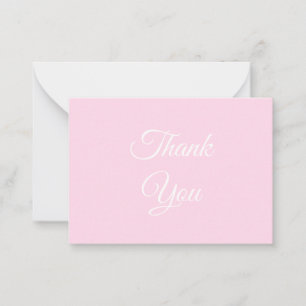 Thanks, Thank you, light pink classic elegant Advice Card