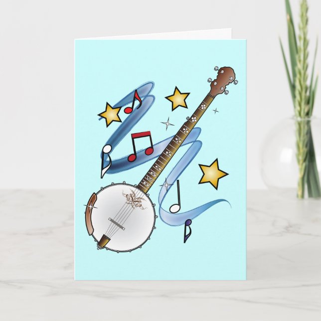 Thanks to a Banjo Teacher Thank You Card (Front)