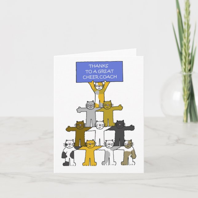 Thanks to Cheer Coach Card (Front)