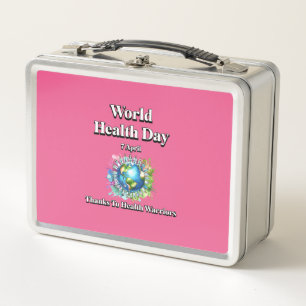Thanks to Health Warriors. World Health Day Metal Lunch Box