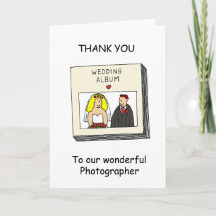 Thanks to Our Wedding Photographer Thank You Card