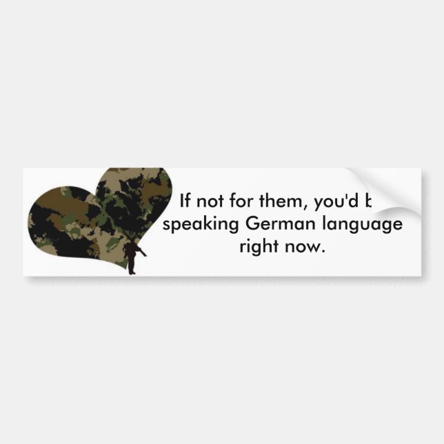 Thanks to the heroes bumper sticker (Front)