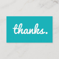 THANKS | trendy colourful thank you business card