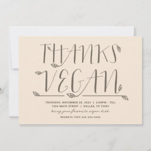 Thanks Vegan Invitation