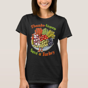 Thanks Vegan Save A Turkey Thanksgiving Costume T-Shirt