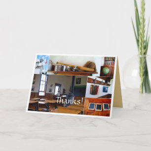 Thanks Vintage School House Collage Card
