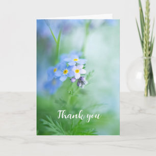 Thanks Watercolor Hummingbird Lavender Flower Art Thank You Card