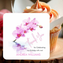 Thanks, Wild Orchid Flower Blossoms 50th Birthday