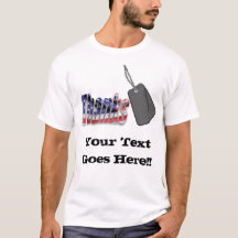 Thanks with Dog Tags and Your Custom Text
