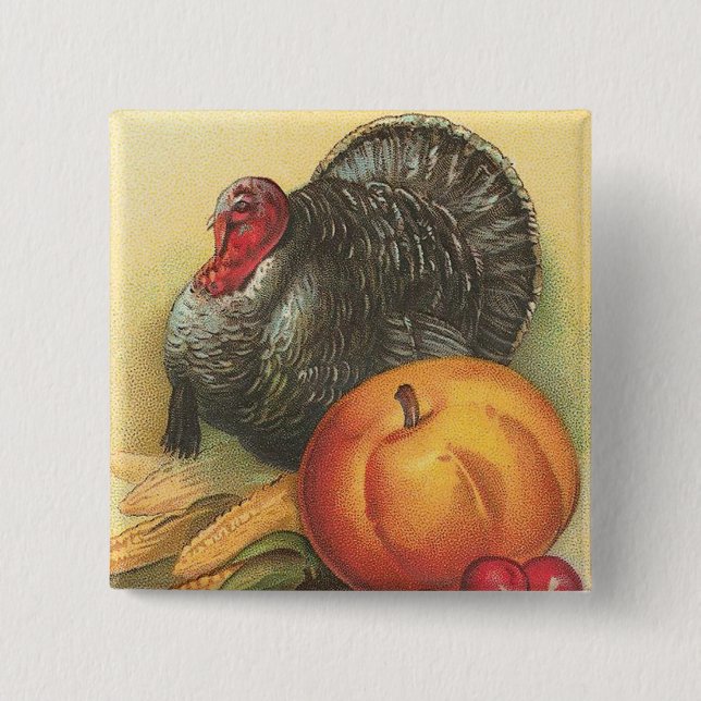 Thanksgiving 15 Cm Square Badge (Front)