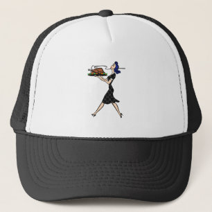 thanksgiving 1950s goth housewife trucker hat