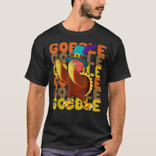 Thanksgiving 2022 Pilgrim Gobble Dabbing Turkey Au T-Shirt