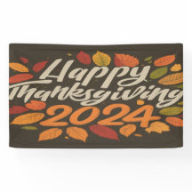 Thanksgiving 2024 3' x 5' Banner