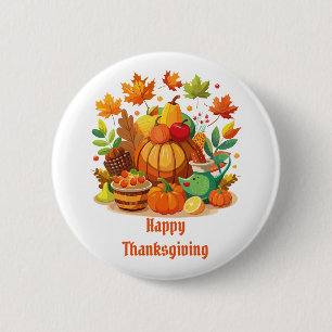 Thanksgiving 6 Cm Round Badge