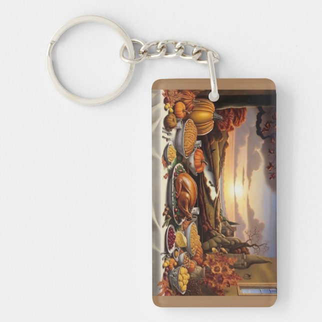 Thanksgiving Abundance Acrylic Keychain (Front)
