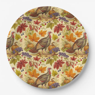 Thanksgiving Abundance Paper Plate