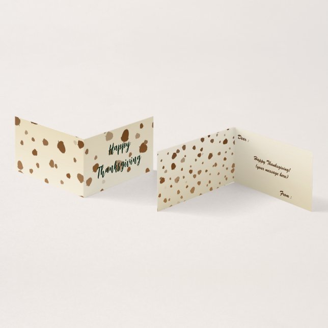 Thanksgiving Acorns Folded Card (Inside and Outside)