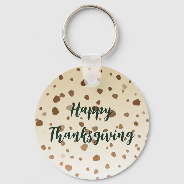 Thanksgiving Acorns Key Ring (Front)