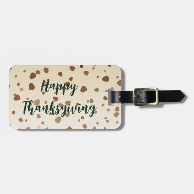 Thanksgiving Acorns Luggage Tag (Front Horizontal)