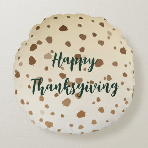 Thanksgiving Acorns Round Cushion