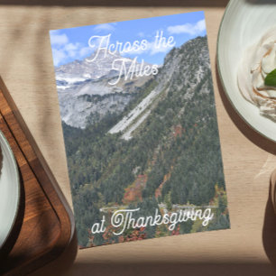 Thanksgiving Across the Miles Mountain Valley Holiday Card