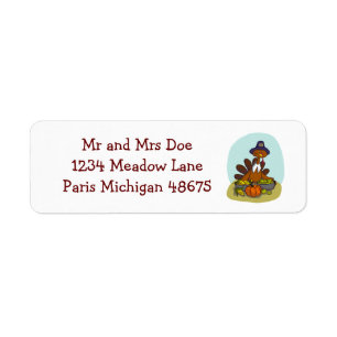 Thanksgiving Address Labels/Turkey