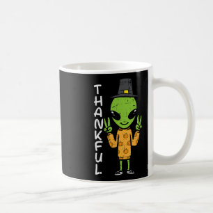 Thanksgiving Alien Thankful Funny Fall Space Men B Coffee Mug