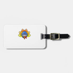 Thanksgiving American Football Youth Shirt, Turkey Luggage Tag
