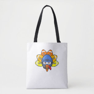 Thanksgiving American Football Youth Shirt, Turkey Tote Bag