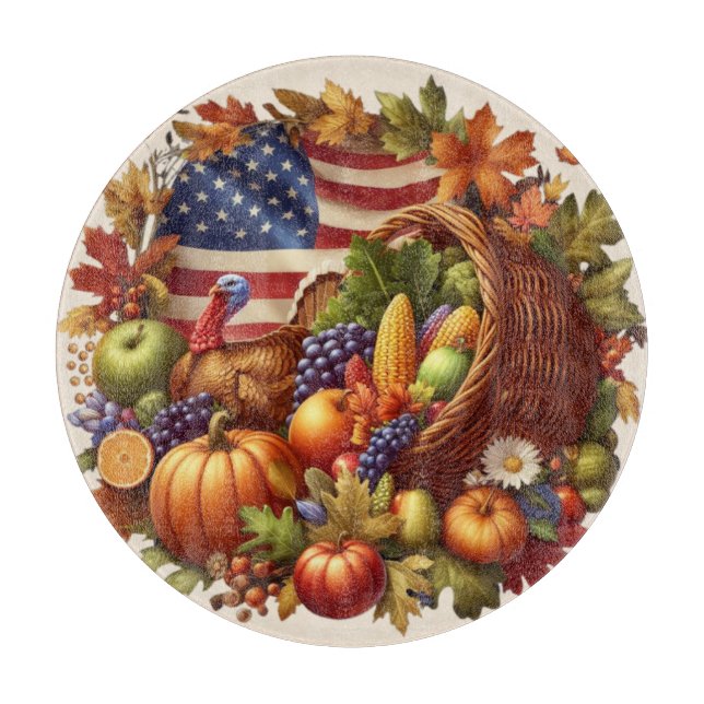 Thanksgiving/American/Turkey/Fall  Cutting Board (Front)