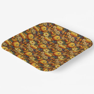 Thanksgiving and Fall Season Paper Plate