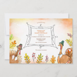 Thanksgiving Anniversary Party Invitation
