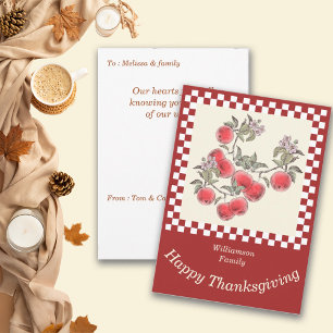 Thanksgiving Apple Harvest Personalize Holiday Card