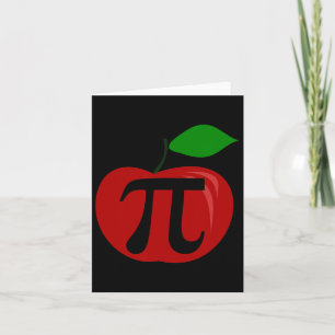 Thanksgiving Apple Pie Lover Funny Pi Day Math Tea Card
