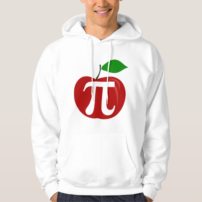 Thanksgiving Apple Pie Lover Funny Pi Day Math Tea Hoodie (Front)