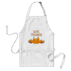Thanksgiving Apron Orange Pumpkins