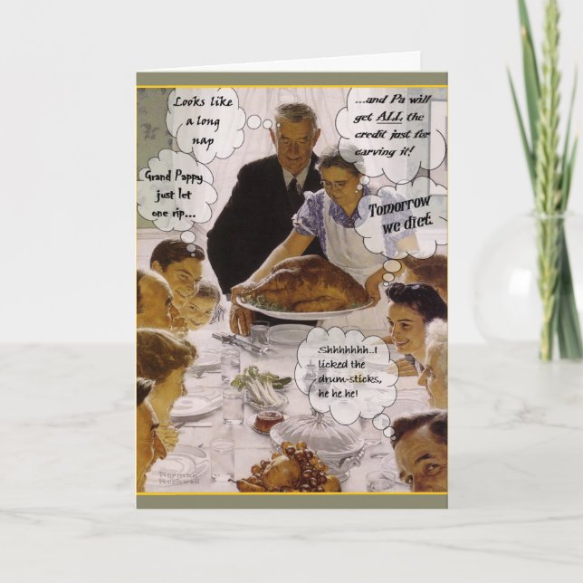 Thanksgiving At Grandma's Holiday Card (Front)