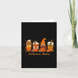 Thanksgiving Autumn Brew Fall Coffee Pumpkin Spice Card